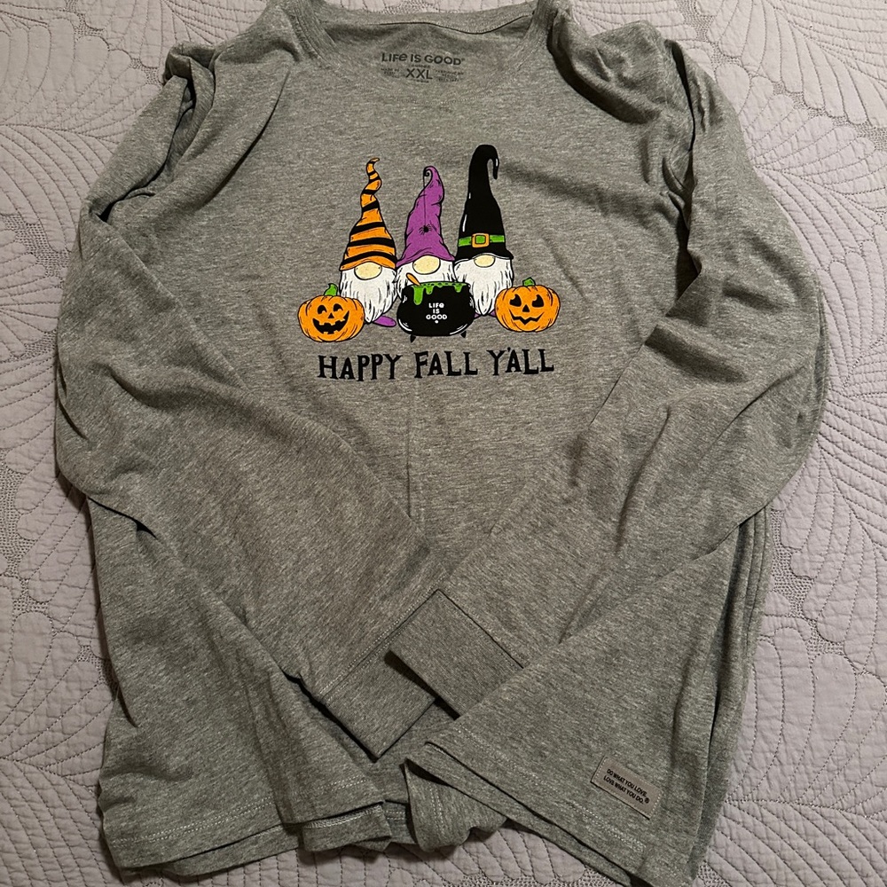 Life is Good Fall Long sleeve t-shirt NWOT